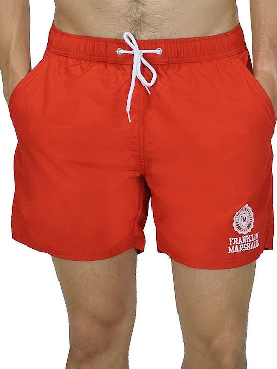 Franklin & Marshall Herren Badebekleidung Shorts Rot