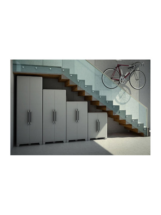 Double-Leaf Transforming Cabinet Made of Polypropylene with 3 Shelves 78x43.6x185 cm