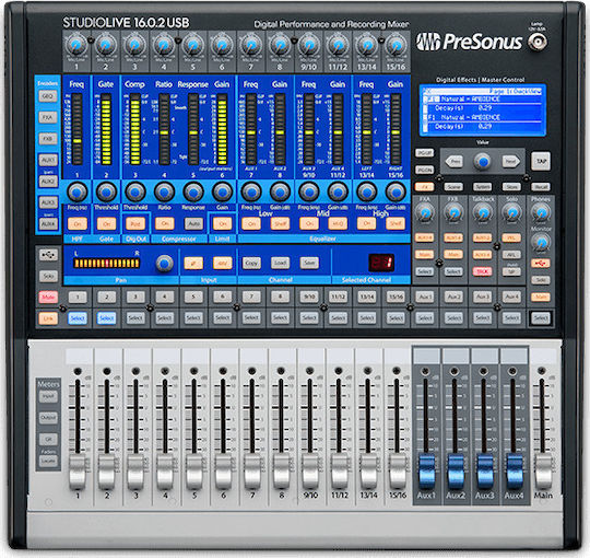 Presonus StudioLive 16.0.2 USB APA2018-02184 Digitale Konsole 16 Kanäle mit Phantom Power & 13 XLR-Eingänge