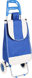 Fabric Shopping Trolley Foldable Blue