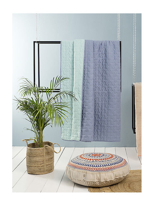 Nima Nima Coverlets Double Cotton Dusty Blue/Aq...