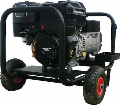 Hyundai 8000AVR Generator Gasoline Four-stroke with Handle, Wheels, and Maximum Power 8kVA