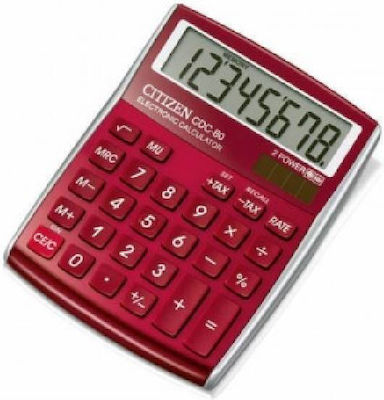 Citizen Calculator Accounting 8 Digits in Red Color