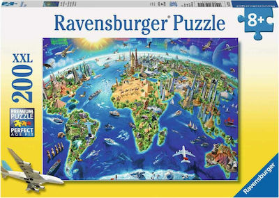 Kids Puzzle World Landmarks for 8++ Years 200pcs Ravensburger