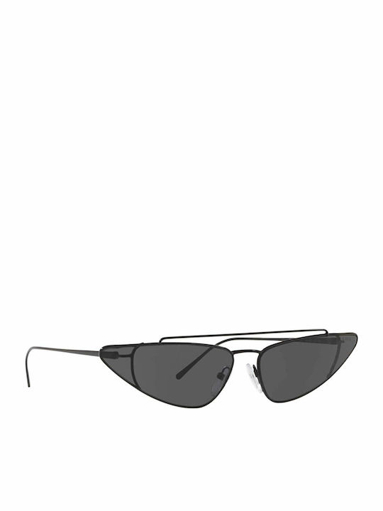Prada Women's Sunglasses with Black Metal Frame and Black Lens PR63US 1AB5S0