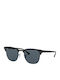 Ray Ban Clubmaster Metal Unisex Γυαλιά Ηλίου με Μαύρο Μεταλλικό Σκελετό και Μπλε Φακό RB3716 186/R5