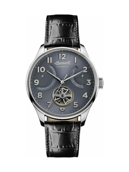Ingersoll Uhr Chronograph Automatisch mit Schwarz Lederarmband I04604