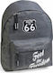 Busquets Route 66 School Bag Backpack Junior High-High School Gray