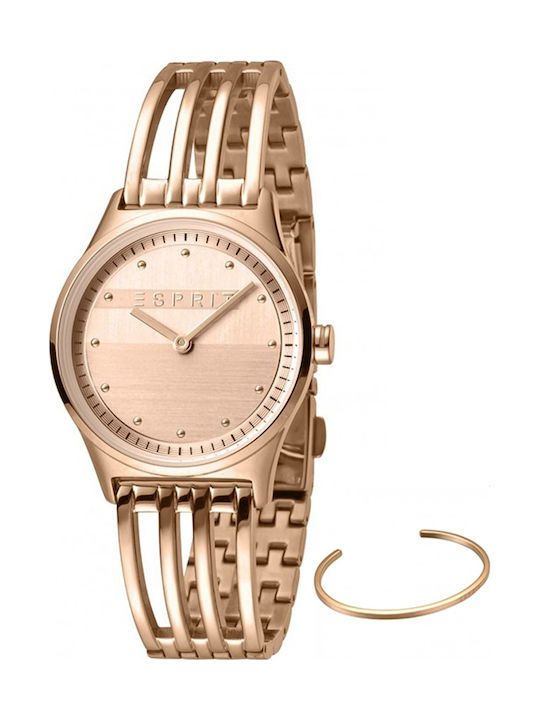 Esprit Uhr mit Rose Gold Metallarmband ES1L031M0055