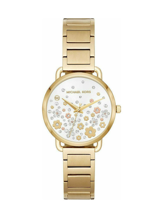 Michael Kors Portia Uhr mit Gold Metallarmband