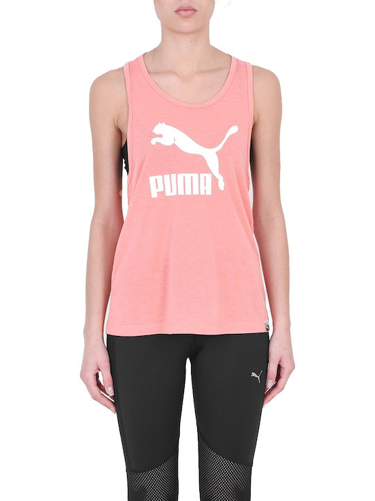 Puma Classics Women's Athletic Cotton Blouse Sleeveless Pink