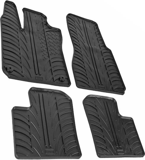 Lampa Set of Front and Rear Mats 4pcs Tray Type for Renault Twingo Black