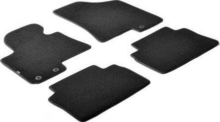 Lampa Set of Front and Rear Mats 4pcs for Kia Sportage Hyundai iX35 Black