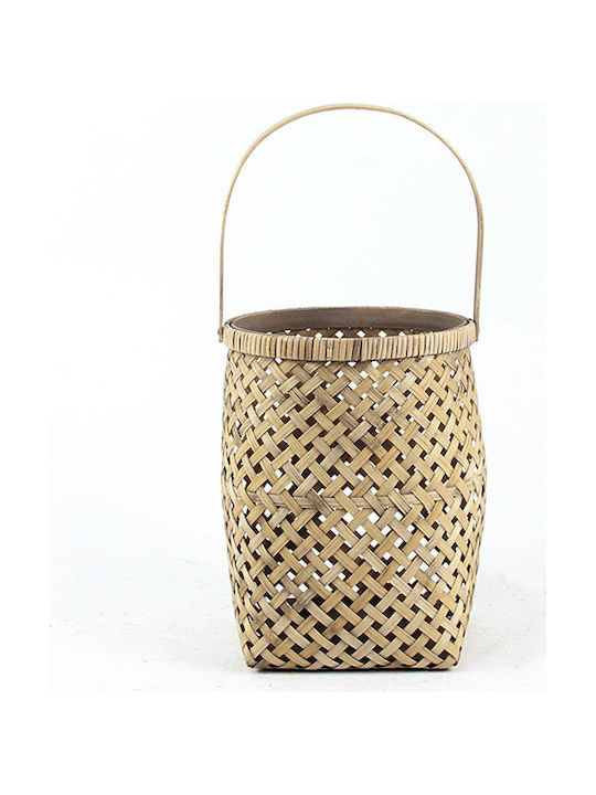 Zaros Lantern Bamboo Tabletop Beige 16x16x20εκ. 1pcs