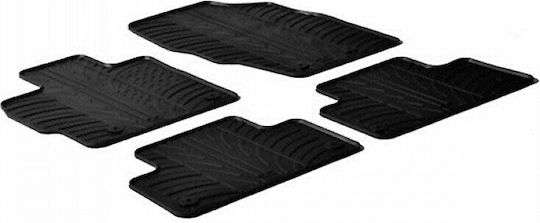 Lampa Set of Front and Rear Mats 4pcs Tray Type for Mazda CX-7 2013+ Black