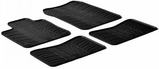 Lampa Set of Front and Rear Mats 4pcs Tray Type for Renault Twingo Black
