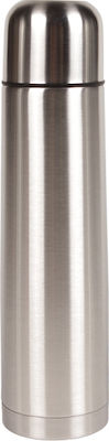 Keskor 313 Bottle Thermos Stainless Steel Silver 1lt with Cap-Cup 65313