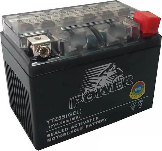 Power Batteries Μπαταρία Μοτοσυκλέτας Gel YTZ5S με Χωρητικότητα 4.5Ah