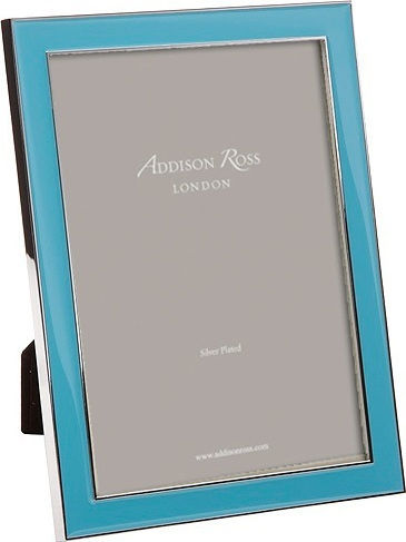 Addison Ross Blue Enamel Κορνίζα Ασημένια
