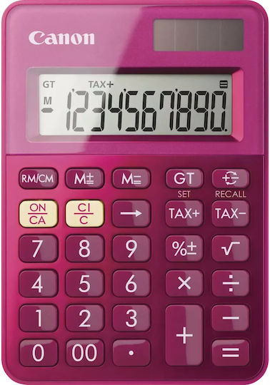 Canon LS-100K Αριθμομηχανή 10 Ψηφίων σε Ροζ Χρώμα