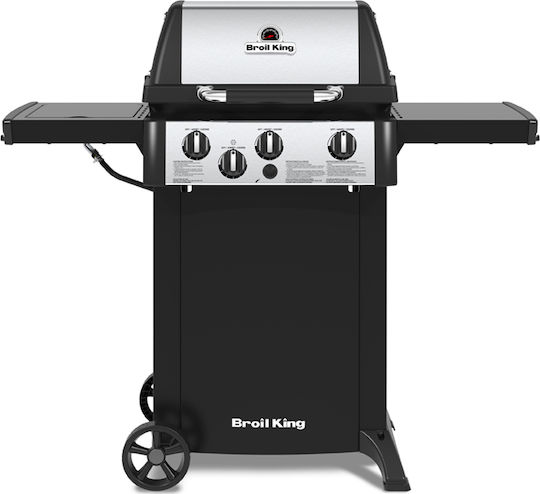 Broil King Gem 330 Ψησταριά Υγραερίου Μαντεμένιας Σχάρας 55x34εκ. με 3 Εστίες 6.9kW και Πλαϊνό Μάτι 2.7kW