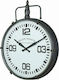 Zaros Industrial Antique Wall Clock Metallic Black Ø52cm