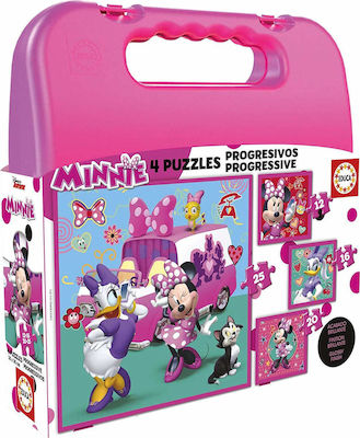 Kids Puzzle Minnie Happy Helpers Case for 3++ Years 73pcs Educa