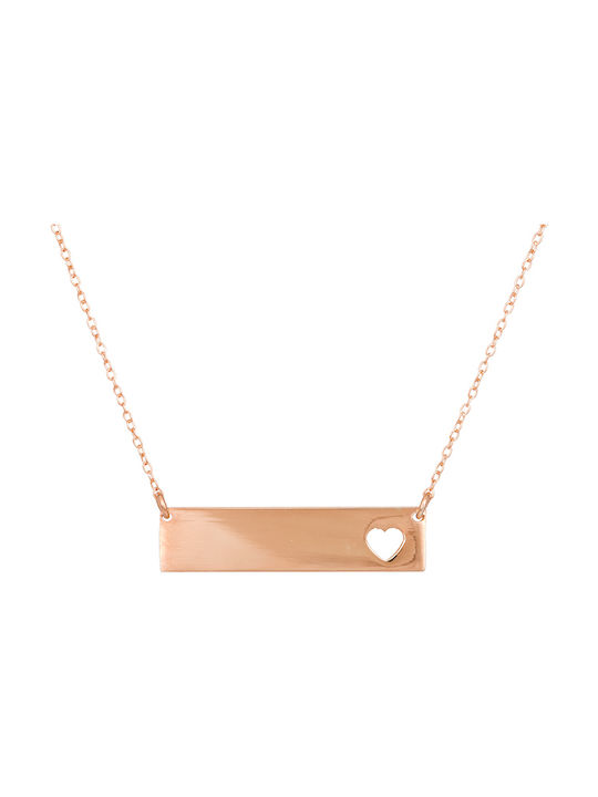 Rose gold plated necklace 925 ID 028008 028008 028008 Silver