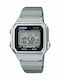 Casio Vintage Edgy Digital Men's Watch 41.2mm Chronograph Battery with Silver Metal Bracelet