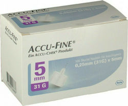 Roche Accu-Fine Insulin Needles 31G x 5mm 100pcs