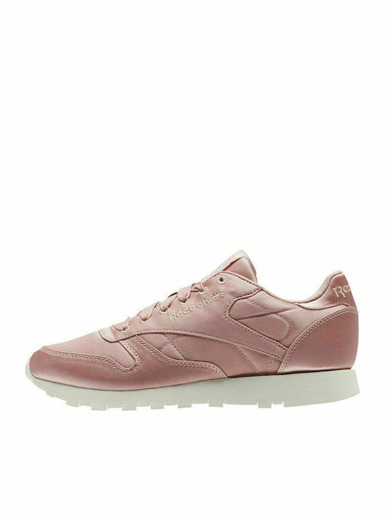 Reebok Classic Leather Satin Sneakers Pink