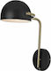 Aca Modern Wall Lamp with Socket E27 Black Width 20cm