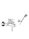 Fiore Mischbatterie Badewanne Komplettes Set Silber