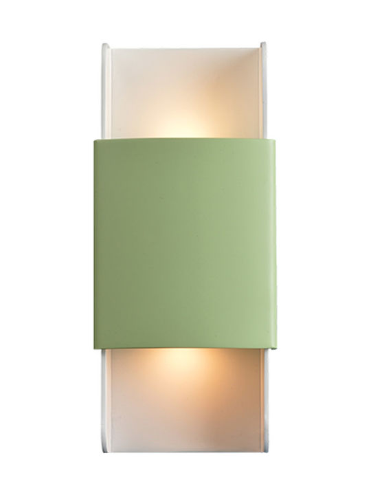 Aca Modern Wall Lamp with Integrated LED and Warm White Light White Width 11cm