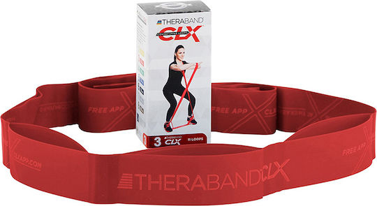 Thera-Band CLX Λάστιχο Γυμναστικής Loop Μέτριο Κόκκινο 2.2m