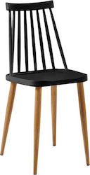 Mirella Καρέκλες Κουζίνας από Πολυπροπυλένιο Μαύρες 4τμχ 42x45.5x78.5εκ.
