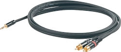 Proel Καλώδιο 3.5mm male - RCA male Μαύρο 3m (CHLP215LU3)