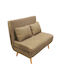 Sara Two-Seater Couch Bed Brown 120x89x88 cm