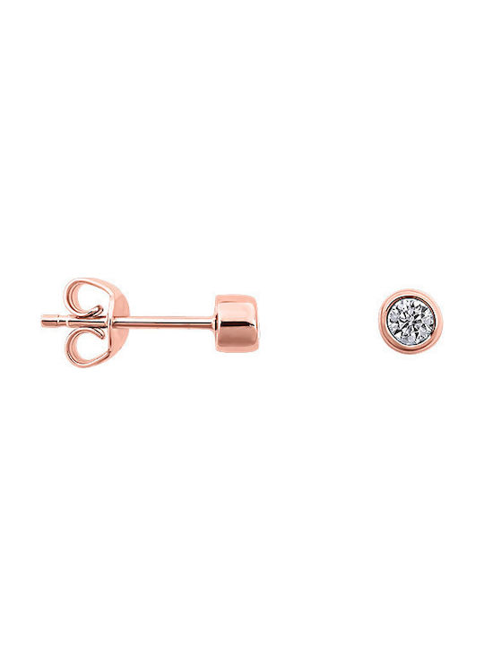 Silver earrings "Magic Grains" rose gold plated