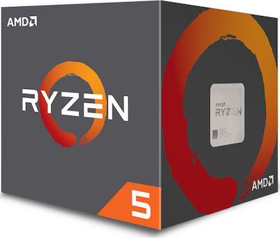AMD Ryzen 5 ​2600X 3.6GHz Επεξεργαστής 6 Πυρήνων για Socket AM4 σε Κουτί με Ψύκτρα