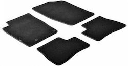 Lampa Set of Front and Rear Mats 4pcs from Carpet for Peugeot 206 Black