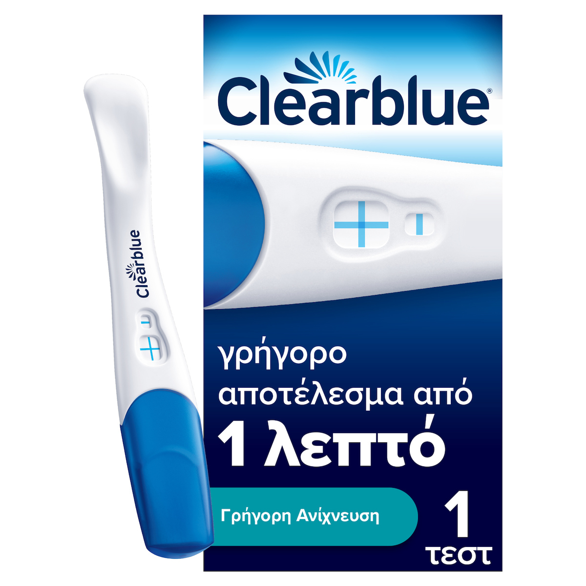 Clearblue Rapid Detection 1τμχ Τεστ Εγκυμοσύνης Γρήγορης Ανίχνευσης μετά από 1 Λεπτό