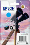 Epson 502 Μελάνι Εκτυπωτή InkJet Κυανό (C13T02V24010)