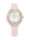 Swarovski Lovely Crystals Watch with Pink Leather Strap