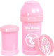 Twistshake Plastic Bottle Set Pastel Anti-Colic with Silicone Nipple for 0+, 0+ m, months Pink 180ml 2pcs