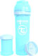 Twistshake Set aus Plastikflaschen Pastel Gegen Koliken mit Silikonsauger für 0+, 0+ m, Monate Blue 330ml 2Stück