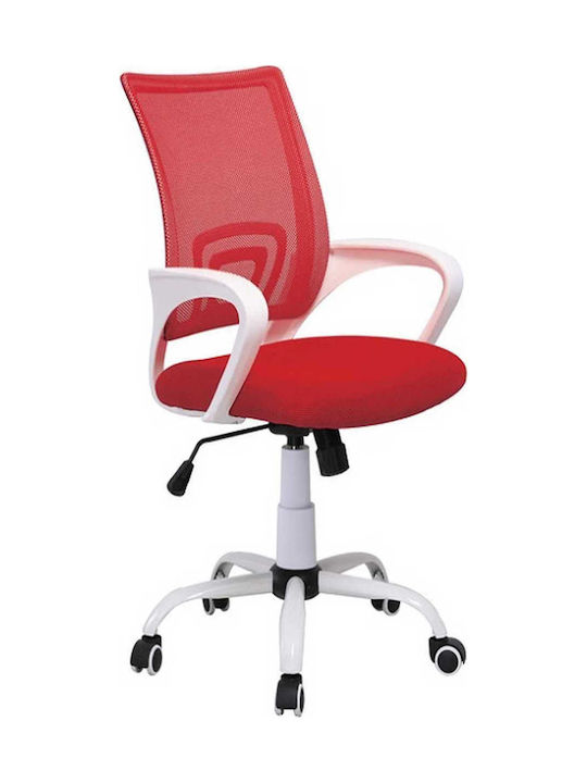 Καρέκλα Γραφείου με Μπράτσα A1850-W Κόκκινη Zit...