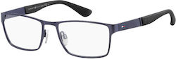 Tommy Hilfiger Metal Eyeglass Frame Navy Blue 101045PJP5-618 Tommy Hilfiger Metal Eyeglass Frame Navy Blue 101045PJP5-618