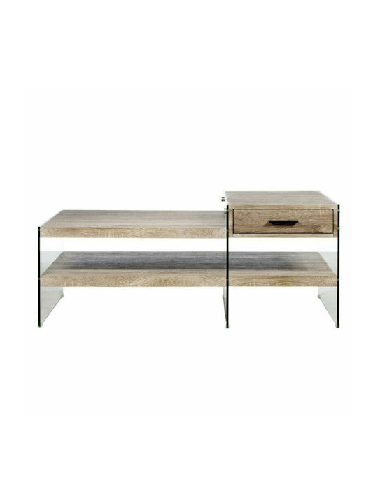 Rectangular Wooden Coffee Table Natural L110xW60xH45cm