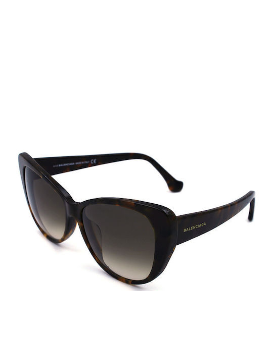 Balenciaga Damen Sonnenbrille mit Braun Kunststoff Gestell